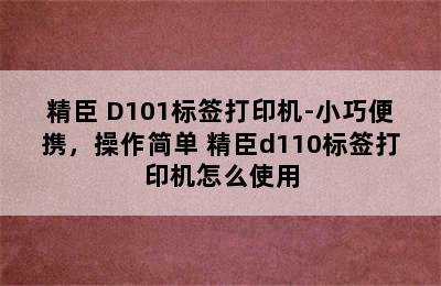 NIIMBOT/精臣 D101标签打印机-小巧便携，操作简单 精臣d110标签打印机怎么使用